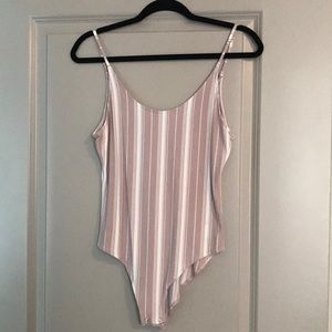 American Eagle striped body suit, low back, size medium